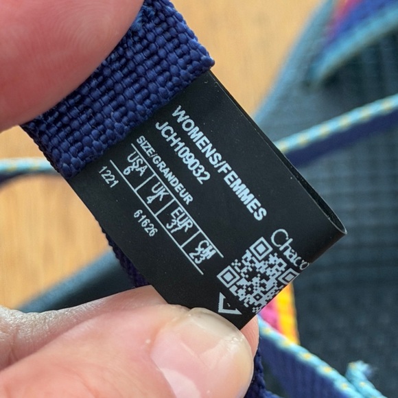 Chaco Z/Cloud 2 Multicolored Woven Strap Outdoor Sandals Size 6 - Picture 6 of 10